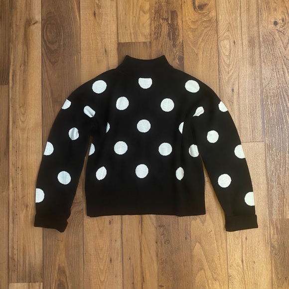 Polka Dot Knit Mock-turtleneck sweater - Picture 3 of 3